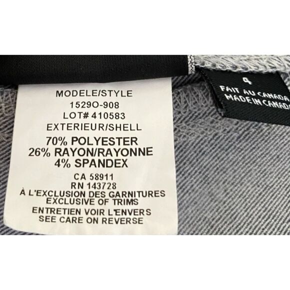 Tribal Women's Mid-Rise Pull-On Ankle Pants Gray Size 4 (Fit 28x27) - Picture 11 of 11